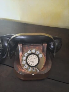 Antico Telefono Rame Ottone Bachelite Anni 30/40 - Foto 1 di 4