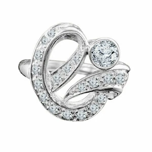 Bellissimo anello di fidanzamento in oro bianco 14 carati lunetta moissanite taglio tondo bianco 2,30 ct - Foto 1 di 5