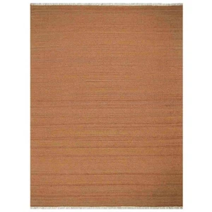 Umweltfreundlicher Handgewebter Flachgewebe Kelim Wolle Vorleger Einfarbig Orange BBD00111 - Bild 1 von 44