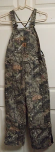 CARHARTT Camo Bib Overalls Youth Size 10 Mossy Oak- Insulated Waist to Ankles - Picture 1 of 12