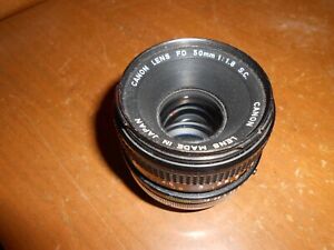 Vintage Canon Lens FD 50mm 1:1.8 Manual Focus Made In Japan
