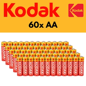 Kodak Batterien Vorratspack, 60 Stück AA, Markenqualität, R6, Zink Kohle, 1,5V - Bild 1 von 5