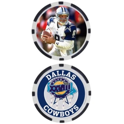 TROY AIKMAN - COWBOYS SUPER BOWL XXVIII - POKER CHIP - Image 1 of 2
