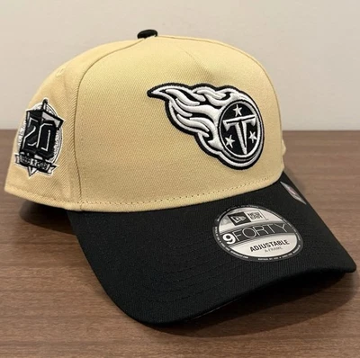 New Era Tennessee Titans 9Forty Marco A Bronceado Snapback 20 Aniversario Parche Sombrero Foto 1 de 4