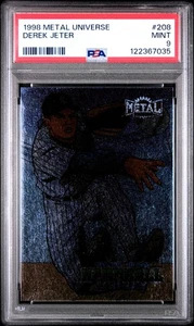 1998 Skybox Metal Universe #208 Derek Jeter HARDBALL GALAXY PSA 9 - Picture 1 of 1