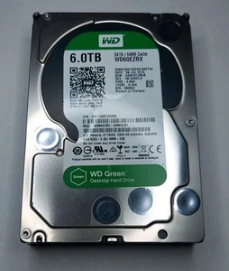 Western Digital Green 6TB 5400RPM SATA 6Gbps 3.5" Hard Drive WD60EZRX-00MVLB1 - Picture 1 of 2
