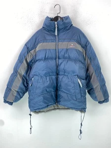 Grey Goose Blue Grey Reversible Puffer Jacket Down Feather Zip S - Picture 1 of 23