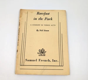 Vintage 1960's Neil Simon Barefoot in the Park Samuel French Paperback Play 1964 - Picture 1 of 10