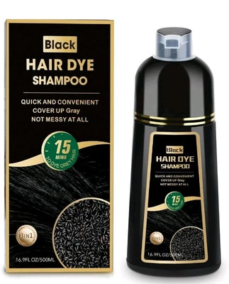 Шампунь для окрашивания черных волос, 3 в 1 цвет шампунь краска для волос, шампунь для серого покрытия - Изображение 1 из 4