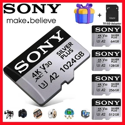 SONY 1TB 512GB 256GB 128GB Micro TF SD Card High Speed Class Flash Memory - Image 1 of 4
