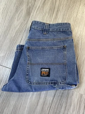 Pantalones Cortos Carga Timberland Pro Series Denim Lavado Para Hombre Azul Algodón Talla 30  Foto 1 de 4