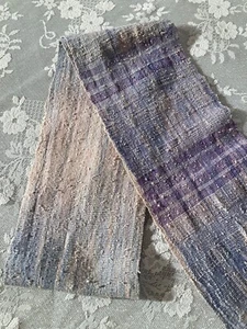 Vintage 80s Scarf 1980s Hand Loomed Pastel Fashion Wrap Fringe Boho - Picture 1 of 4