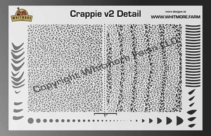 Crappie v2 Fine Detail Mesh Fishing Lure Airbrush Stencil - Mylar Reusable - Picture 1 of 1