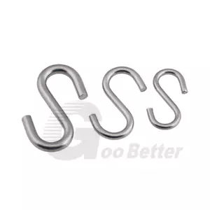 Ganchos en S Acero Inoxidable A2 Colgante Cocina Ropa Dormitorio Tapa Gancho M2-M10 - Imagen 1 de 5