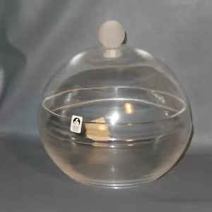 De colección Raro SASAKI Cristal Esmerilado ESFERA Bola Acanalada Cubo de Hielo Cubierto Cuenco - Imagen 1 de 8