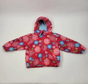 L.L. Bean Kids Floral Print Full Zip Hooded Jacket Size 4 Small - Picture 1 of 9