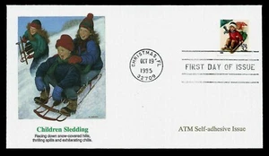 USA, SCOTT # 3013, FLEETWOOD FDC COVER OF CHILDREN SLEDDING, YEAR 1995 - Picture 1 of 2