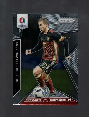 2016 PANINI PRIZM UEFA EURO STARS OF THE MIDFIELD EDEN HAZARD #2 BELGIUM - Image 1 of 2