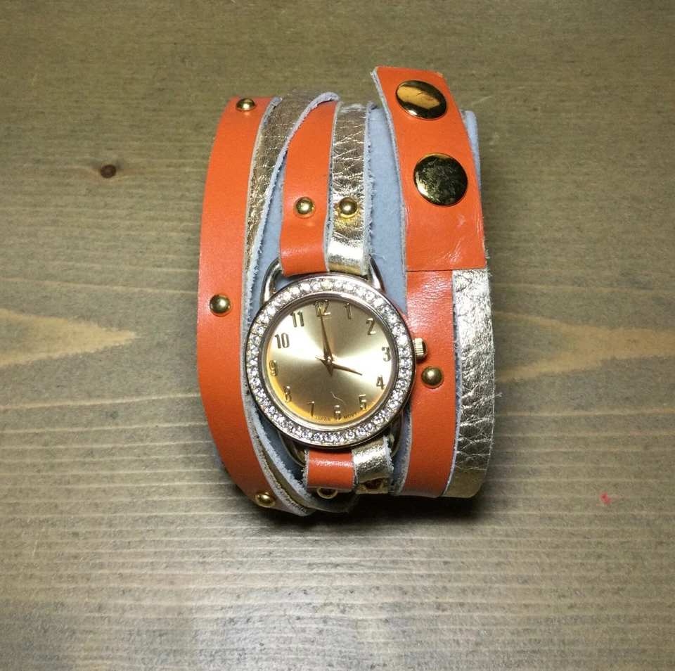 La Mer женщин оранжевый и золотой гвоздики мульти надежном часы - Sheng щипцы кнопки - Изображение 1 из 1