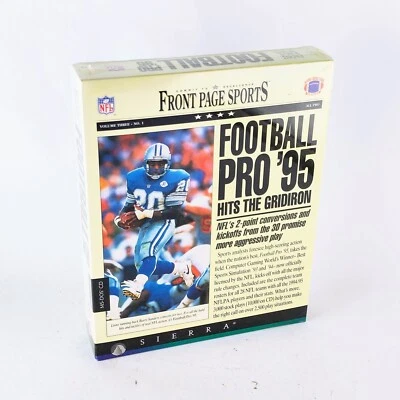 Front Page Sports NFL Football Pro 95 Big Box PC Game MS-DOS CD Barry Sanders - Image 1 of 4