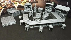 37-teiliges Inn & Taverne Bar Set Scatter Terrain Dungeons & Drachen Mini-Modell - Bild 1 von 11