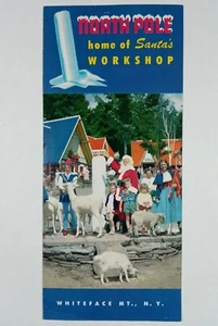 Brochure opuscolo turistico vintage Whiteface Mt NY Polo Nord Santa Workshop anni '60 circa - Foto 1 di 3