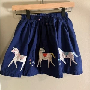 Joules Kids Skirt with Horse Embroidery - Navy Blue - Picture 1 of 8