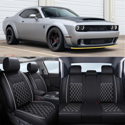 Juego de 5 asientos delanteros traseros de cuero para Dodge Challenger Charger SXT SRT RT Foto 1 de 4