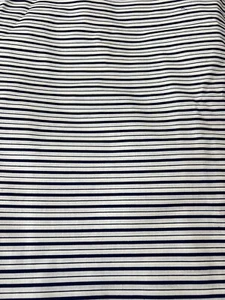 Blue & White Directional Stripe Cotton Blend Fabric 4.5 Yards 58" Wide Unbranded - Picture 1 of 5