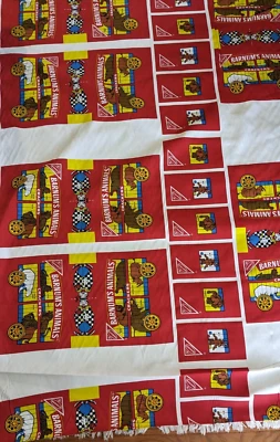 Barnums Animal Crackers Fabric 2.75 yd for Crafts Quilt Nabisco RARE! Circus Vtg - Image 1 of 4