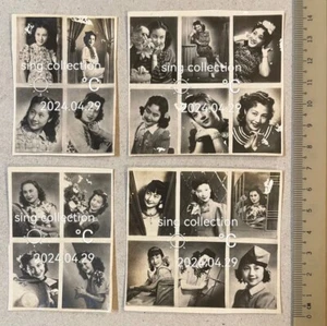 1940's China Shanghai Chinese movie actress small photo x20 uncut, 4 photos - Picture 1 of 2