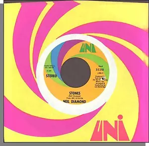 Neil Diamond - Stones + Crunchy Granola Suite - 7" Uni 45 RPM Single! - Foto 1 di 1