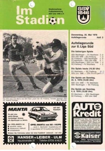 Cuaderno de programa de fútbol 77/78 ascenso SSV Ulm 1846 - SSV Reutlingen - Imagen 1 de 1