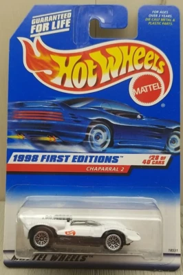 Hot Wheels 1998 First Editions  CHAPARRAL 2 WHITE DIECAST CAR 669 - Image 1 of 4