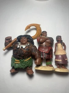 Lot Of 3 JAKKS PACIFIC DISNEY  MOANA MAUI Figurines Made In China - Picture 1 of 12
