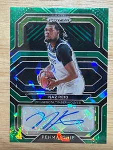 NAZ REID MINNESOTA TIMBERWOLVES /16 2020 PANINI PRIZM #PE-NAZ PENMANSHIP ROOKIE - Picture 1 of 2