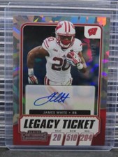 2021 Contenders Draft Picks James White Cracked Ice Legacy Ticket Auto #21/23