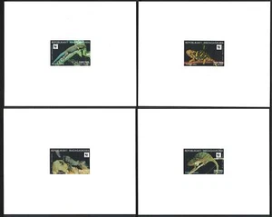 Geckos and Chameleons 4 De-Luxes reprint Madagascar 1999 MNH MI#2313-2316 - Picture 1 of 1