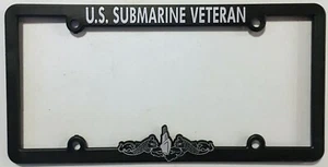 US SUBMARINE VETERAN Plastic License Plate Frame - Picture 1 of 1