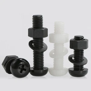 Kunststoff Linsenkopfschrauben+Sechskantmutter+Unterlegscheiben Set M2,M2.5,M3M4 - Bild 1 von 6