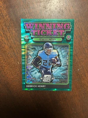 Panini Contenders Optic Derrick Henry Green Pulsar Prizm 2021 14/30 Foto 1 de 4