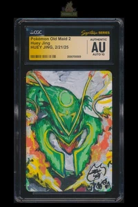 [Rayquaza] CGC AU AUTO 10 Old Maid 2 Huey Jing Signed Sketch - Picture 1 of 3