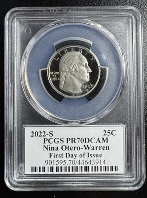 2022 S Proof Nina Otero-Warren Quarter, PCGS PR70DCAM FirstStrike - Image 1 of 4
