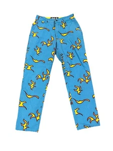 Golf Wang Hose Herren 30 Blau Flammenmuster Streetwear Hergestellt in den USA Tyler The Creator - Bild 1 von 7