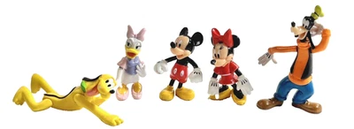 Lote de 5 figuras coleccionables de personajes de Disney Minnie Daisy Mickey Goofy Pluto Foto 1 de 4