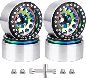 1.9 Rainbow Beadlock Ruedas Desplazamiento Negativo - Plato Profundo 10Mm para TRX4 Axial SCX10 - Imagen 1 de 7