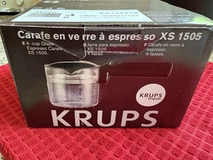 Krups XS1505 Glas Espressokaraffe Ersatz für 4 Tassen Maschine - Neu Offener Karton - Bild 1 von 6