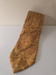 Vintage Paul Smith Silk Patterned Tie Made In Italy Yellow/Orange - Picture 1 of 6