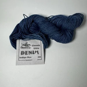 Klassisches Elite Denim Baumwollgarn Indigo Farbe Hergestellt in Großbritannien 100 Yard Knäuel - Bild 1 von 5