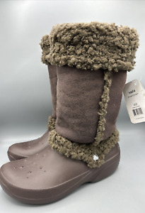 Crocs Nadia Brown Tall Boots Winter Women’s Boots 9